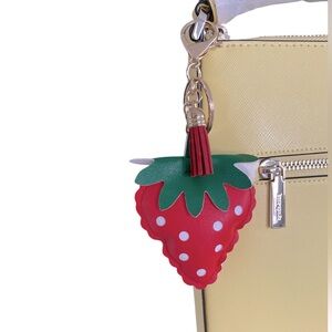 PUFF 3D STRAWBERRY TASSEL BAGCHARM KEYCHAIN